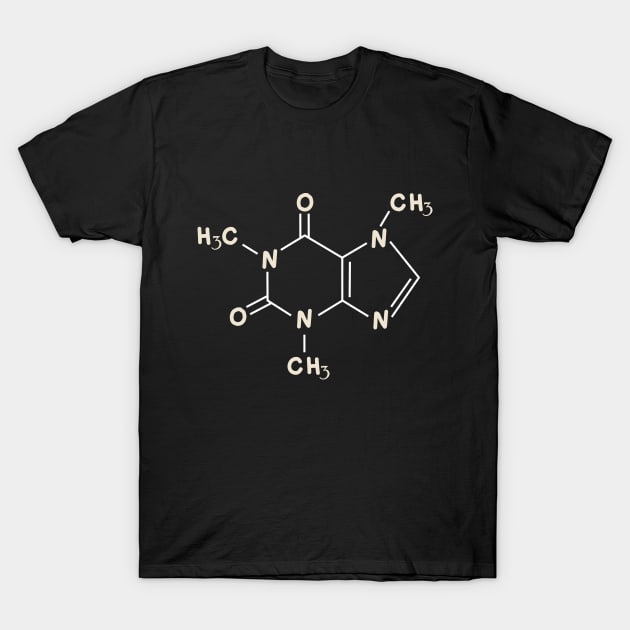 Caffeine Molecule T-Shirt by ElectricPeacock